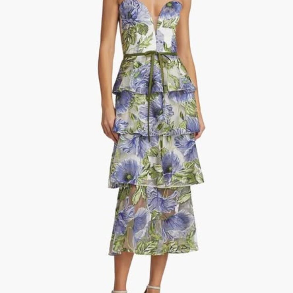 Marchesa Notte Midi Dress - Picture 5 of 5